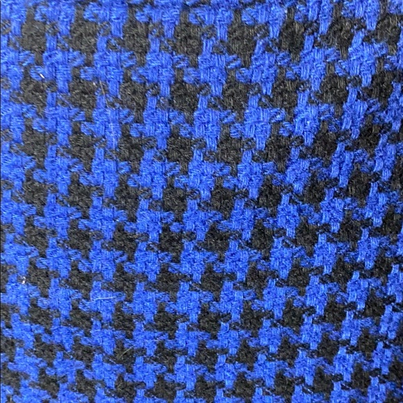 Ann Taylor petite houndstooth blue wool twill - Picture 4 of 13